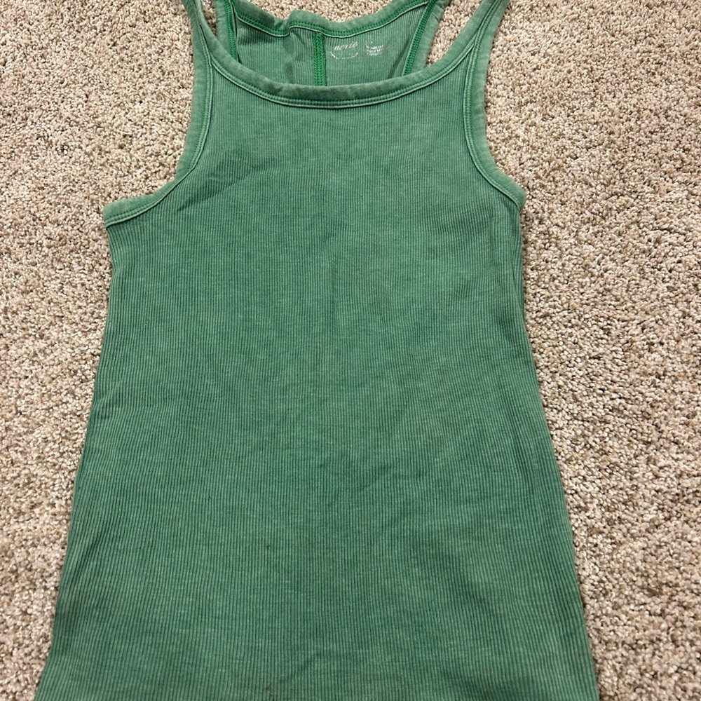 Aerie Emerald Ribbed Tank Top - Picture 1 of 3